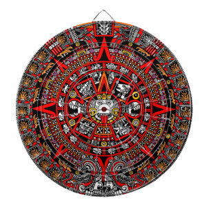 Alte Maya-Azteken-Aufzeichnung der Tage Dartboard Dartscheibe