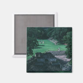 Alte Maya Ruins Grass Courtyard und Strukturen Magnet (Vorderseite/Rückseite)