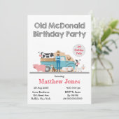 Alte McDonald Farm Geburtstagspartei (Stehend Vorderseite)