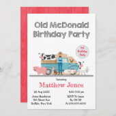 Alte McDonald Farm Geburtstagspartei (Vorne/Hinten)