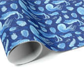 Alte Meerestiere: Trilobiten, Anomalocaris.. Geschenkpapier (Rolleneckpunkt)