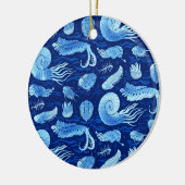 Alte Meerestiere: Trilobiten, Anomalocaris.. Keramik Ornament (Links)