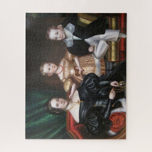 Alte Meister malen Frauen und zwei Kinder Puzzle (Vertikal)