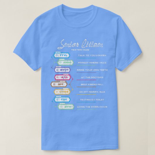 Alte Menschen Ältere Simste Code Funny Senior Citi T-Shirt (Design vorne)