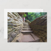 Alte Menschenhöhle, Hocking Hills Staat Park, Ohio Postkarte (Vorne/Hinten)