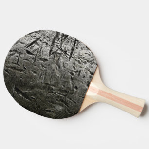 alte Metalloberfläche mit großen Kratzern Tischtennis Schläger