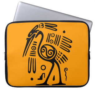 Alte mexikanische Vogel-Motiv-Laptop-Hülse Laptopschutzhülle