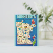 Alte Michigan Karte Postkarte (Stehend Vorderseite)