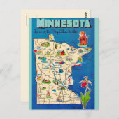 Alte Michigan Karte Postkarte (Vorne/Hinten)