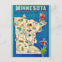 Alte Michigan Karte Postkarte