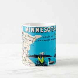 Alte Minnesota-Karte Postkarten-Tasse Kaffeetasse