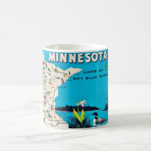 Alte Minnesota-Karte Postkarten-Tasse Kaffeetasse