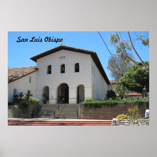 Alte Mission in San Luis Obispo, Kalifornien Poster (Vorne)