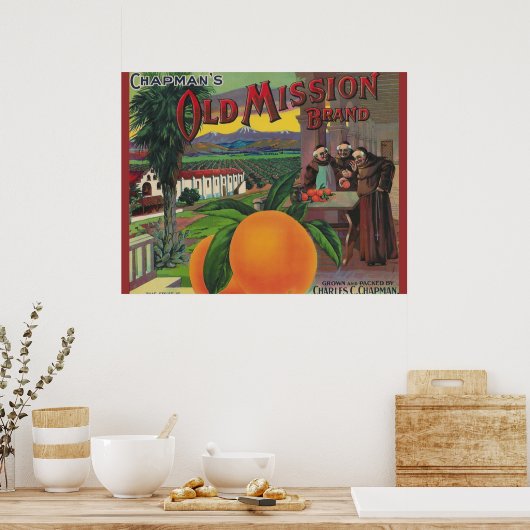 Alte Mission Label Plakat (Küche)