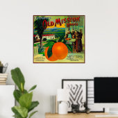 Alte Mission Orange LabelFullerton, CA Poster (Heimbüro)