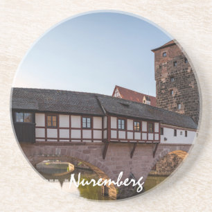 Alte mittelalterliche Brücke in Nürnberg, Deutschl Getränkeuntersetzer