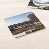 Alte mittelalterliche Brücke in Nürnberg, Deutschl Rechteckiger Pappuntersetzer (angewinkelt)