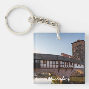 Alte mittelalterliche Brücke in Nürnberg, Deutschl Schlüsselanhänger