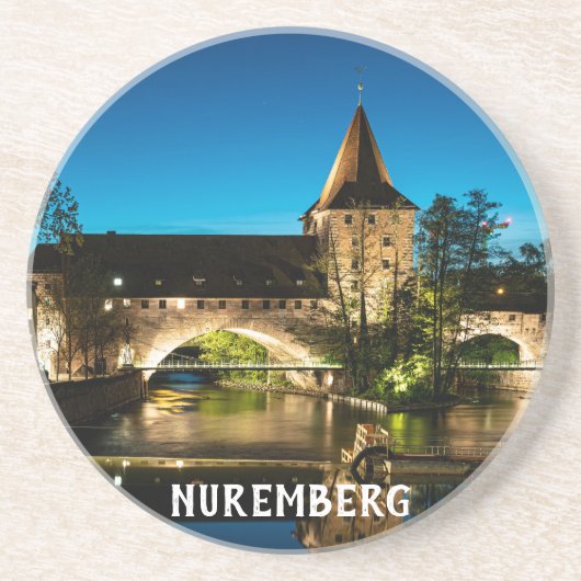 Alte mittelalterliche Brücke in Nürnberg Getränkeuntersetzer (Vorne)