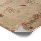 Alte Mittelmeer-Karte Poster (Ecke)