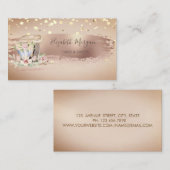 Alte Mixer-Blume, Goldschmiede, Pinselstriche Visitenkarte (Vorne/Hinten)