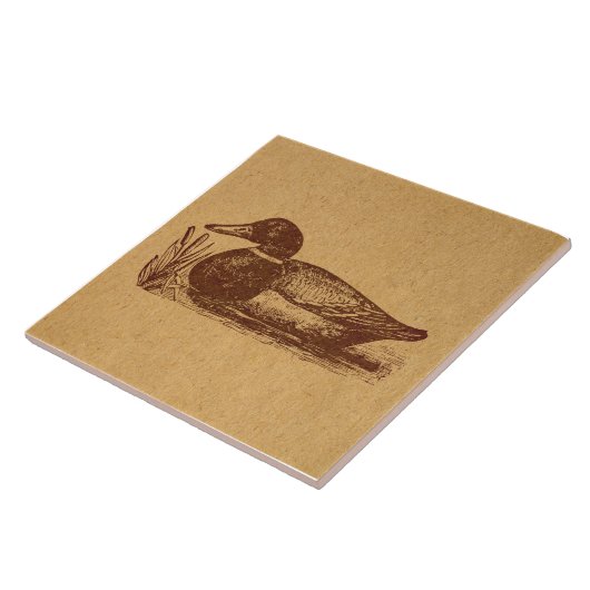 Alte Mode Antique Duck Art Fliese (Seite)