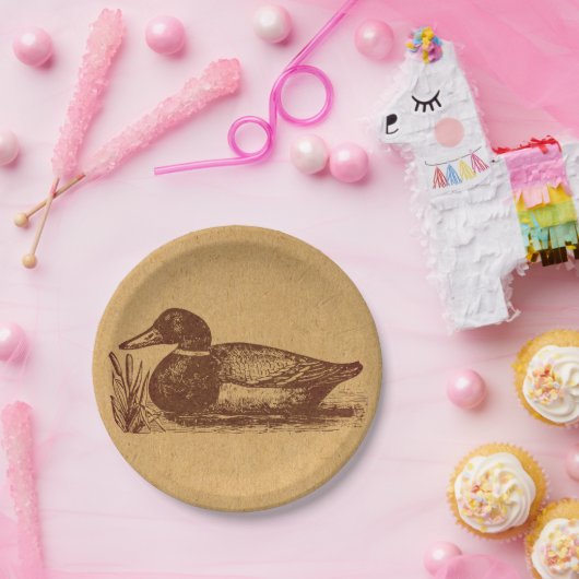 Alte Mode Antique Duck Art Pappteller (Party)