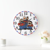 Alte Mode-Barbershop-Quartett 2 Große Wanduhr (Zuhause)