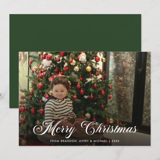 Alte Mode Familie Ein Foto Einfach Weihnachten (Vorne/Hinten)