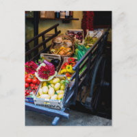 Alte Mode Farm Cart mit frischen Produkten