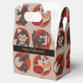 Alte Mode Halloween Imitate Cross-Stitch Gefallen Geschenkschachtel (Geöffnet)