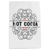 Alte Mode heißer Kakao Weihnachten Mittlere Geschenktüte (Vorderseite)