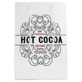 Alte Mode heißer Kakao Weihnachten Mittlere Geschenktüte (Rückseite)