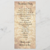 Alte Mode Hochzeitsprogramme Programm (Rückseite)