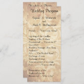 Alte Mode Hochzeitsprogramme Programm (Vorne/Hinten)