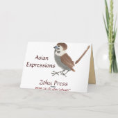 Alte Mode-Japaner-Kunst Karte (Rückseite)