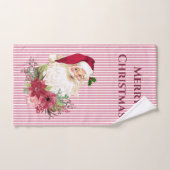 Alte Mode Santa Claus Cranberry Blumenstrauch Handtuch (Handtuch)