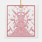 Alte Mode Sleigh Reiten Keramikornament (Rückseite)