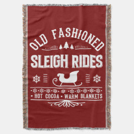 Alte Mode Sleigh Rides Blanket Geschenk Decke