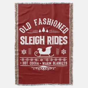 Alte Mode Sleigh Rides Blanket Geschenk Decke