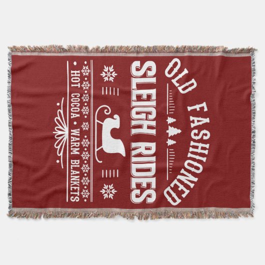 Alte Mode Sleigh Rides Blanket Geschenk Decke (Vorderseite)