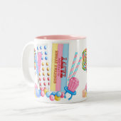 Alte Mode-Süßigkeitsüße Shoppe-Tasse Zweifarbige Tasse (Vorderseite Links)