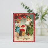 Alte Mode-Valentinsgruß-Postkarte Feiertagspostkarte (Stehend Vorderseite)