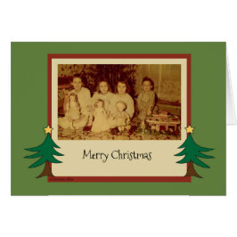 Alte Mode Weihnachtskarte mit Kindern