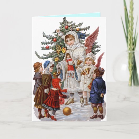 Alte Mode Weihnachtskarte Vintag Feiertagskarte (Vorderseite)