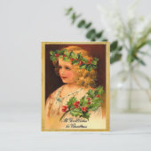 Alte Mode Weihnachtskarten Feiertagspostkarte (Stehend Vorderseite)