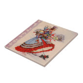 Alte Mode Weihnachtskizze Fliese (Seite)