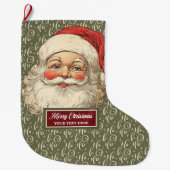 Alte Mode Weihnachtsmann Weihnachten Strumpf Chic Großer Weihnachtsstrumpf (Vorderseite)