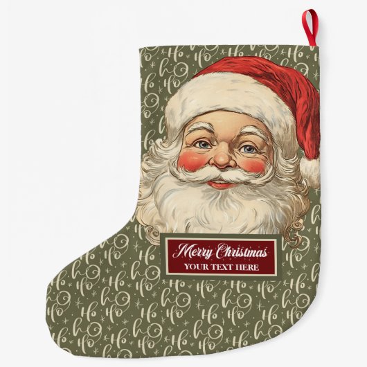 Alte Mode Weihnachtsmann Weihnachten Strumpf Chic Großer Weihnachtsstrumpf (Rückseite)