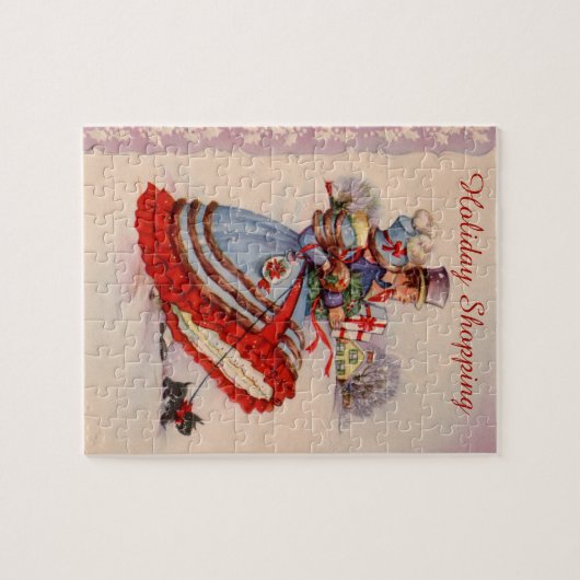 Alte Mode Weihnachtspuzzle Puzzle (Horizontal)